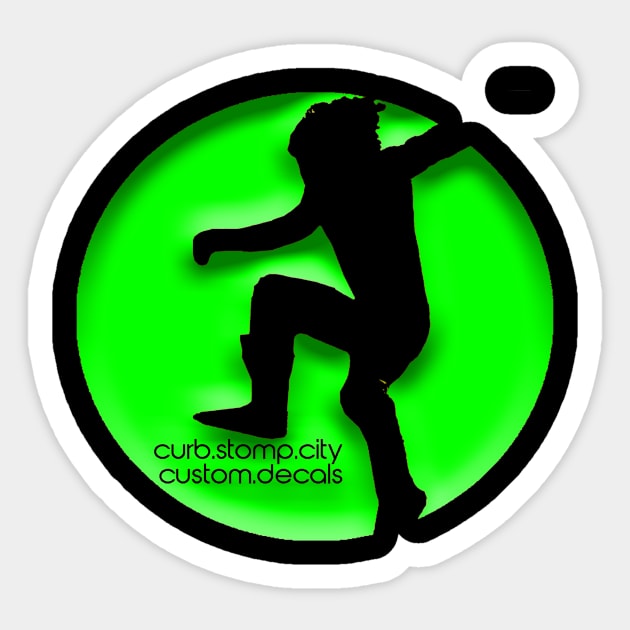 Curb Stomp- Green Sticker by SrikSouphakheth